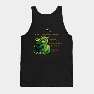 Conspiracy Sloth and Alpaca Tank Top